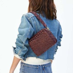 Clare V Plum Woven Midi Sac